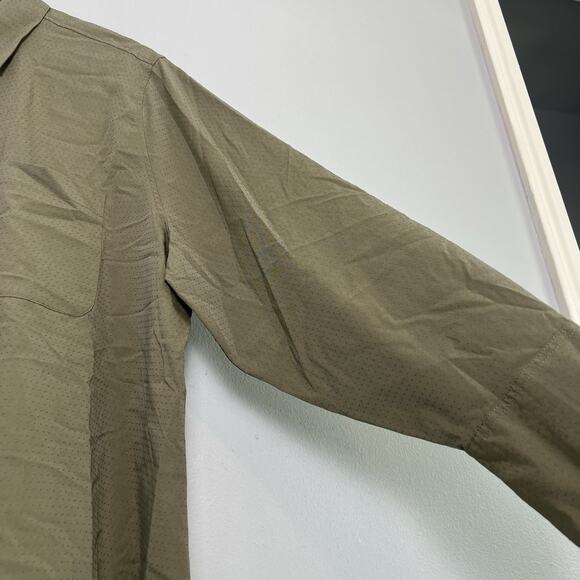 NWT Chico's Women's Button Up Shirt Sz L 12 14 Olive Green Casual Outdoor - Picture 10 of 16